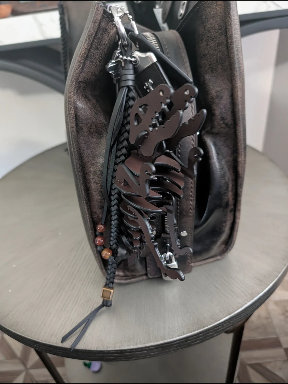 COACH Rogue Bag 40 In Loved Leather With Charms